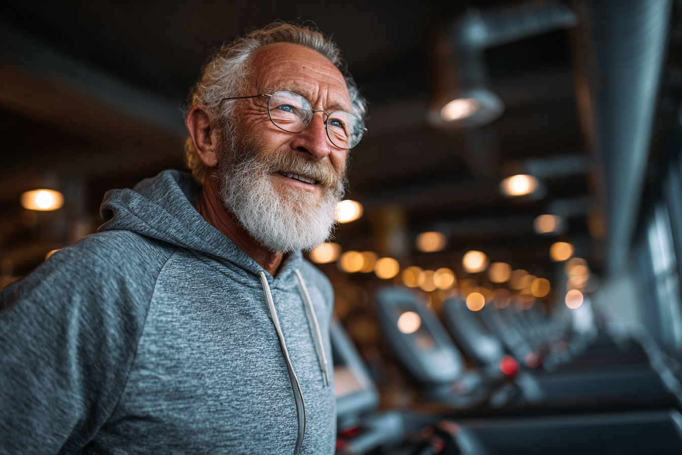 Grup de seniori practicând activități de wellness în grădină